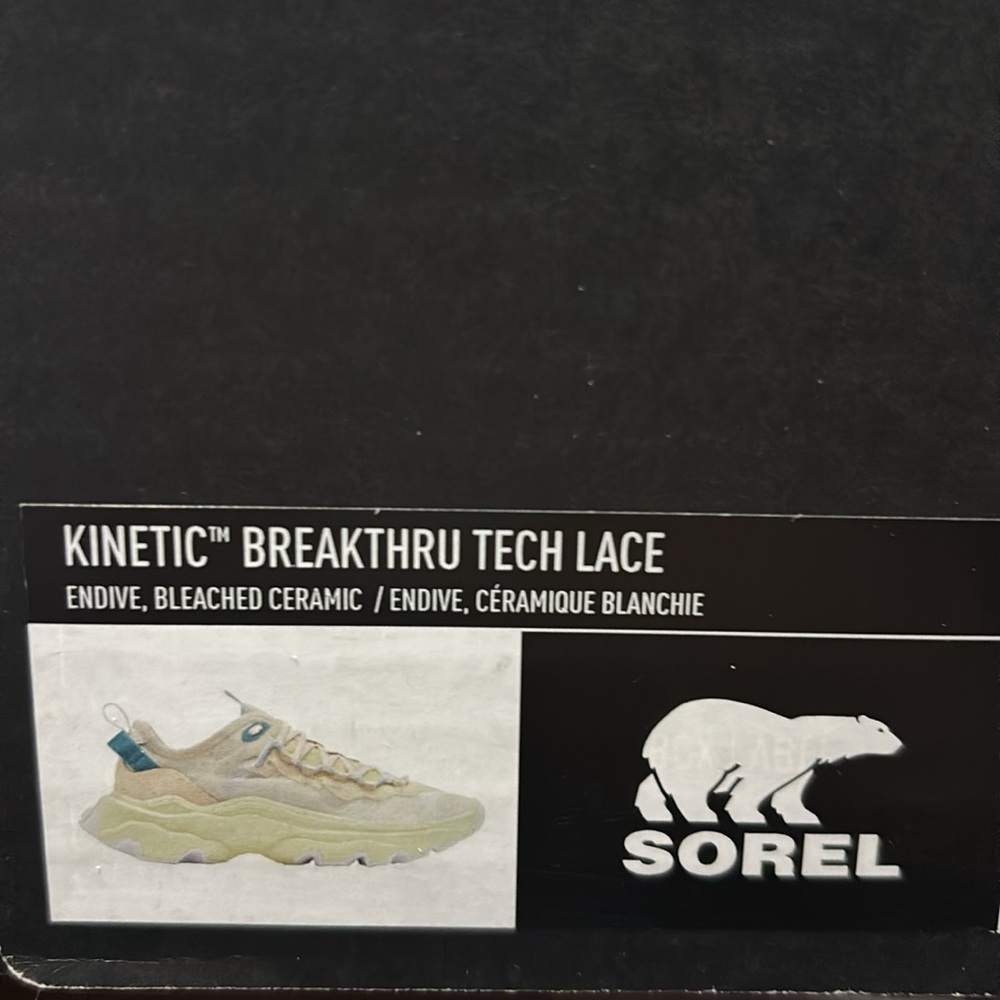 Sorel Women’s Kinetic Breakthru Tech Lace NIB Endive/Bleached Ceramic - Picture 11 of 11